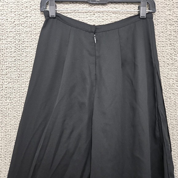 VERONIQUE YOUNG Women's Black Layered Wide Leg Palazzo Pants‎ Size 4 (28x28) - Picture 7 of 10